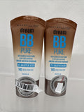 (2) MAYBELLINE 140 Deep Dream Pure BB Creme Face Clearing Breakouts 1oz