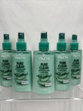 (5) Garnier Fructis Pure Clean Detangler Air Dry Tangles Frizz Aloe Extract 5oz