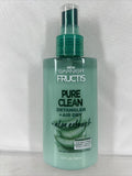 (5) Garnier Fructis Pure Clean Detangler Air Dry Tangles Frizz Aloe Extract 5oz