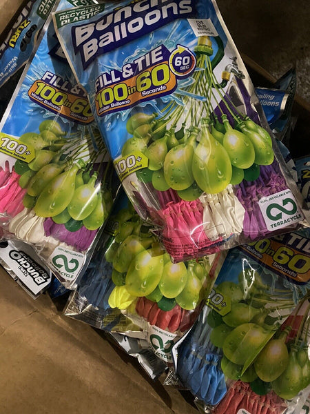 (12) Zuru Bunch O Balloons Water Random Color 100 600 Self Sealing Instant Fill