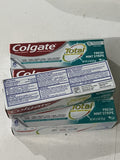 (4) Colgate Total Fresh Mint Stripe Gel Toothpaste Brush Teeth Gum Rinse 4.8oz