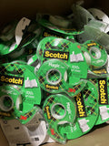 (63) 3M Scotch 5 Packs Magic Tape Dispenser Matte Finish 1/2" x 800" (22 YD) Ea