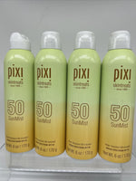 (4) Pixi Makeup Mist Sunscreen Suntreats SPF 50 Sun Lotion 6oz 12/25