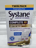 SYSTANE COMPLETE PF Preservative Free Lubricant Dry Eye Relief Twin 2x 10mL 6/25