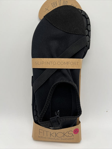 X-Large Fitkicks Women Active Lifestyle Footwear BLACK FLEX Yoga Water Sport XL
