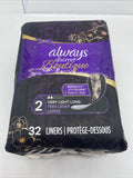 Always Discreet Boutique Liners 32 Count Very Light Long COMBINE SHIP