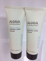 (2) AHAVA Dead Sea Water Mineral Hand Creme .68oz Deluxe Travel Size Mini
