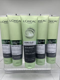 (5) L'Oreal Pure-Clay Cleanser Detox-Brighten Clay-To-Mousse Charcoal 4.4oz