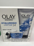 Olay Regenerist Hyaluronic Peptide 24 Hydrating Gel 1.7oz & Facial Cleanser 5oz