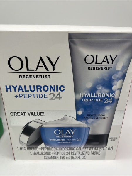 Olay Regenerist Hyaluronic Peptide 24 Hydrating Gel 1.7oz & Facial Cleanser 5oz