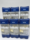 (6) Gillette 5X Clase Mundial Gel Deodorant Sweat Antiperspirant 3.8oz