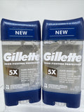 (6) Gillette 5X Clase Mundial Gel Deodorant Sweat Antiperspirant 3.8oz