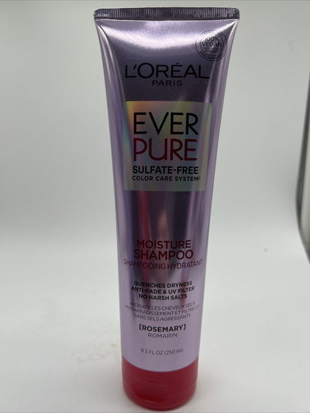 L'Oreal Ever Pure Moisture Shampoo Hydrate Rosemary Hair Color Care 8.5 Oz