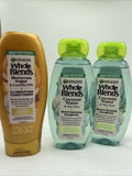 (3) Garnier Whole Blends Coconut Water Vanilla Aloe Shampoo &Conditioner 12oz