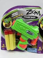 (2) JA-RU Zooma Ultra Foam Power Shot Dart Toy Gun 5 Foam Darts Tag Kid Party