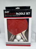 Franklin Ping Pong Table Tennis Paddles 2 Player Set Pips OutConcave Wood 3 Ball