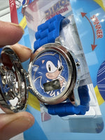 Sonic The Hedgehog LCD Boys Digital Watch Spinner Dial Lift Cover Time Toy