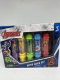 Marvel Avengers Super Chalk Set (5 Pack) NEW ideal for Sidewalk Blue Red Yellow