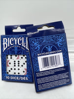 (2) Bicycle Dice, 10 Count (Six Sided, 16 mm) Gaming Craps Backgammon Bunco