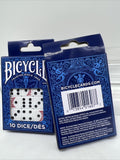 (2) Bicycle Dice, 10 Count (Six Sided, 16 mm) Gaming Craps Backgammon Bunco
