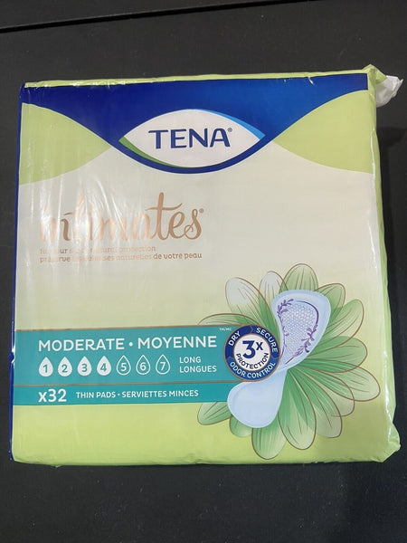TENA Intimates Moderate Bladder Control Pad #4  32 Thin Pads Combine Ship!!