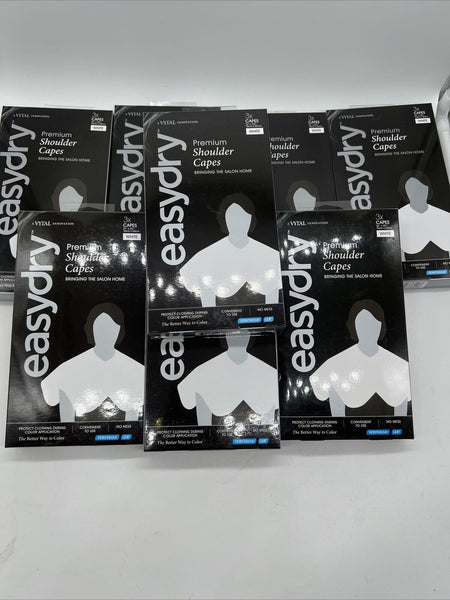 (8) Vytal Easydry Premium Shoulder Capes Hair 22x30" ￼3 Ct White Absorbent 24ttl