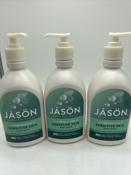 (3) JĀSÖN Fragrance Free Sensitive Body Wash, 16 Fl. oz., Hypoallergenic