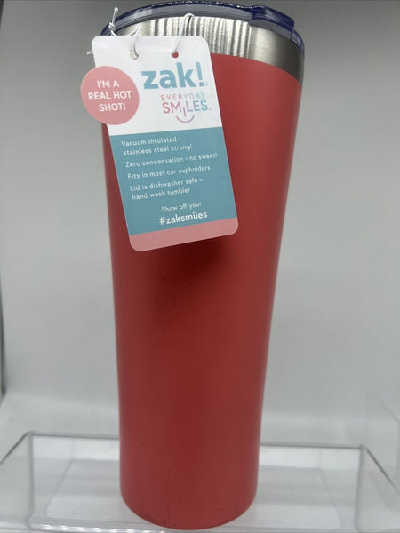 Zak Designs Stainless Steel Vacuum Insulated 30 oz Hot Cold Coffee Tumbler Pink