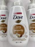 (3) Dove Foaming Body Wash Pampering Shea Butter 13.5oz