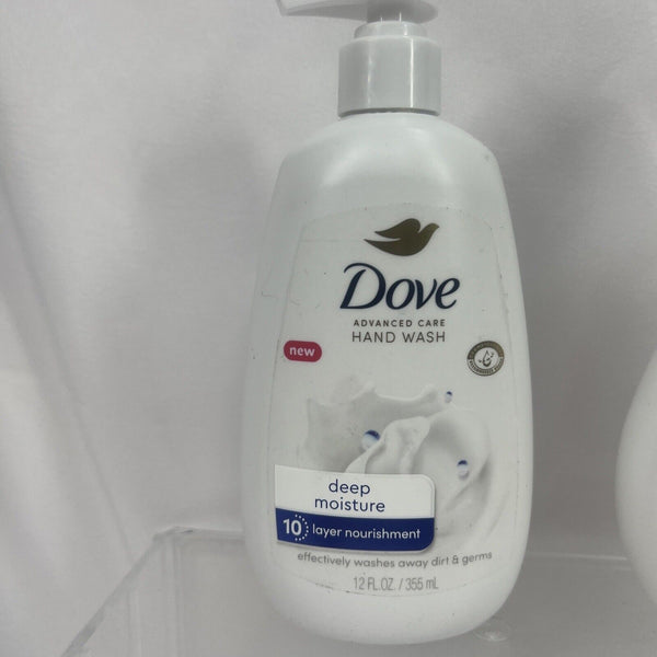 Dove Advanced Care Deep Moisture Hand Wash 10 Layer Nourishment 12oz Each