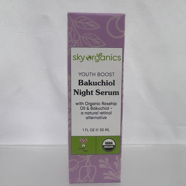 Sky Organics Youth Boost Bakuchiol Night Serum Face Rosehip  1oz COMBINESHIP