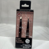 JAPONESQUE Luxe Brow Kit Point &  Slant Tweezers Precise GIFT SET