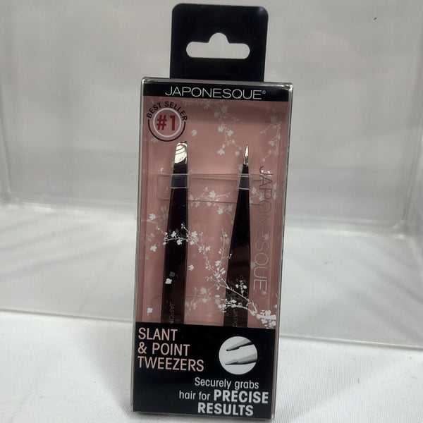 JAPONESQUE Luxe Brow Kit Point &  Slant Tweezers Precise GIFT SET
