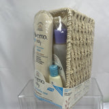 Aveeno Baby Welcome Little One Gift Set Lotion Wash Shampoo Wipes Basket