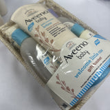 Aveeno Baby Welcome Little One Gift Set Lotion Wash Shampoo Wipes Basket