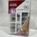 Kiss Full-Cover Short Toenails Holds Polish & Nail Art, Up to 4 Pedicures #50543