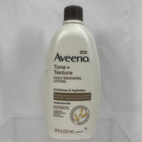 Aveeno Tone + Texture Renewing Body Lotion Prebiotic Oat Exfoliate 18oz NO PUMP