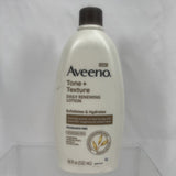 Aveeno Tone + Texture Renewing Body Lotion Prebiotic Oat Exfoliate 18oz NO PUMP