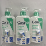 (3) CeraVe Foaming Facial Cleanser Normal-Oily Oil Control 8oz Bonus A.M. Lotion