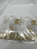 (2) 15 Latex balloons Rose Metallic WHITE & GOLD 11" Holiday New Year Christmas