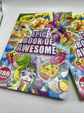 (2) Crayola Epic Book of Awesome Coloring Book 288 Pages Kids Stickers Christmas