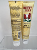 (2) Burt's Bees Peppermint Lotion Foot Creme Vitamin E  3.38oz