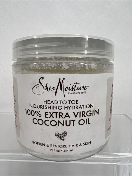 Shea Moisture Head-Toe Nourishing 100% Extra Virgin Coconut Oil, Hair Body 15oz