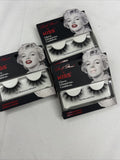 (3) KISS False Lashes Marilyn Monroe Independant Woman On A Mission One & Only