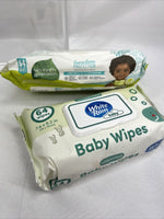 (2) Seventh ￼Generation White Rain UnscentvBaby Wipes 64ct Gentle Hypoallergenic