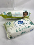 (2) Seventh ￼Generation White Rain UnscentvBaby Wipes 64ct Gentle Hypoallergenic