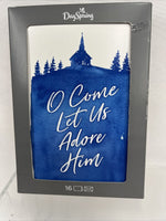 ￼Oh Come Let Us Adore Him 16 Christmas Card Envelope BlueWhite Mountain Hallmark