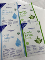 (10) BioRepublic Deep Hydration Soothe & Calm Facial Sheet Mask Organic Serum