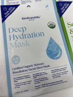 (10) BioRepublic Deep Hydration Soothe & Calm Facial Sheet Mask Organic Serum