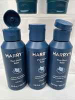 (3) Harrys Soothing Post After Shave Moisturizer Balm Aloe 3.4oz Imperfect Lid